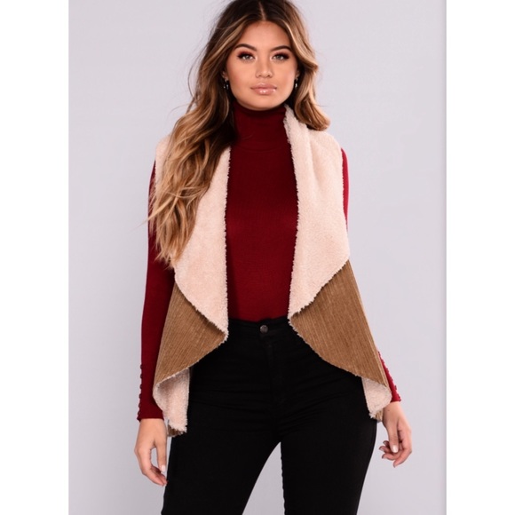 Camel Suede Vest - Picture 1 of 3